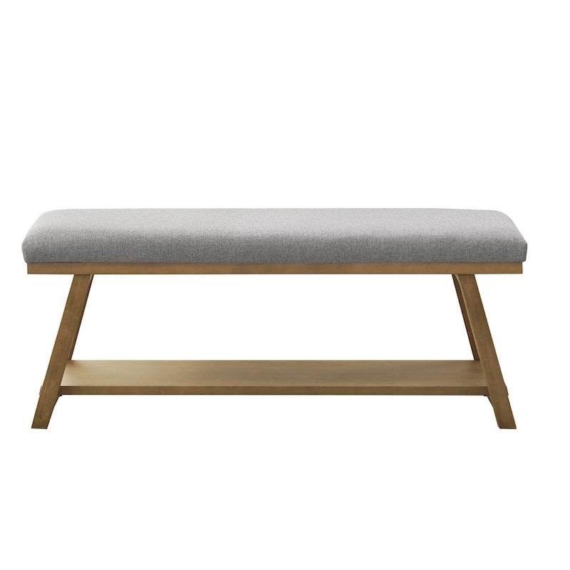 Banc à chaussures en bois massif avec coussin, banc à chaussures d'entrée