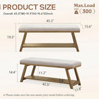Banc à chaussures en bois massif avec coussin, banc à chaussures d'entrée