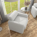 Fauteuil d'appoint Freesia moderne en tissu bouclé avec accoudoirs, fauteuil-canapé une place rembourré par Furniture of America