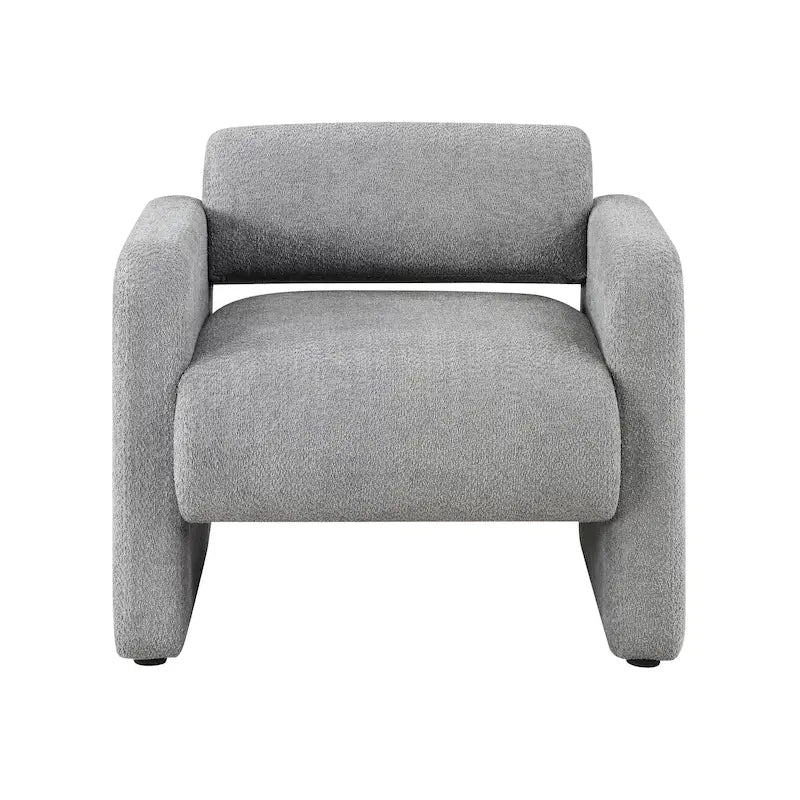 Fauteuil d'appoint Freesia moderne en tissu bouclé avec accoudoirs, fauteuil-canapé une place rembourré par Furniture of America
