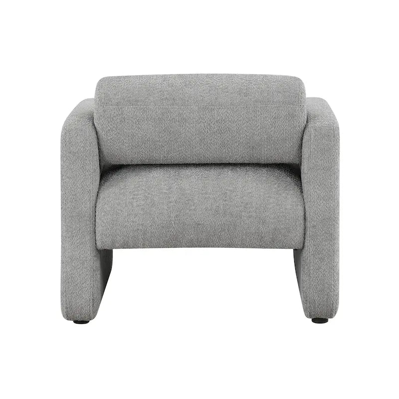 Fauteuil d'appoint Freesia moderne en tissu bouclé avec accoudoirs, fauteuil-canapé une place rembourré par Furniture of America