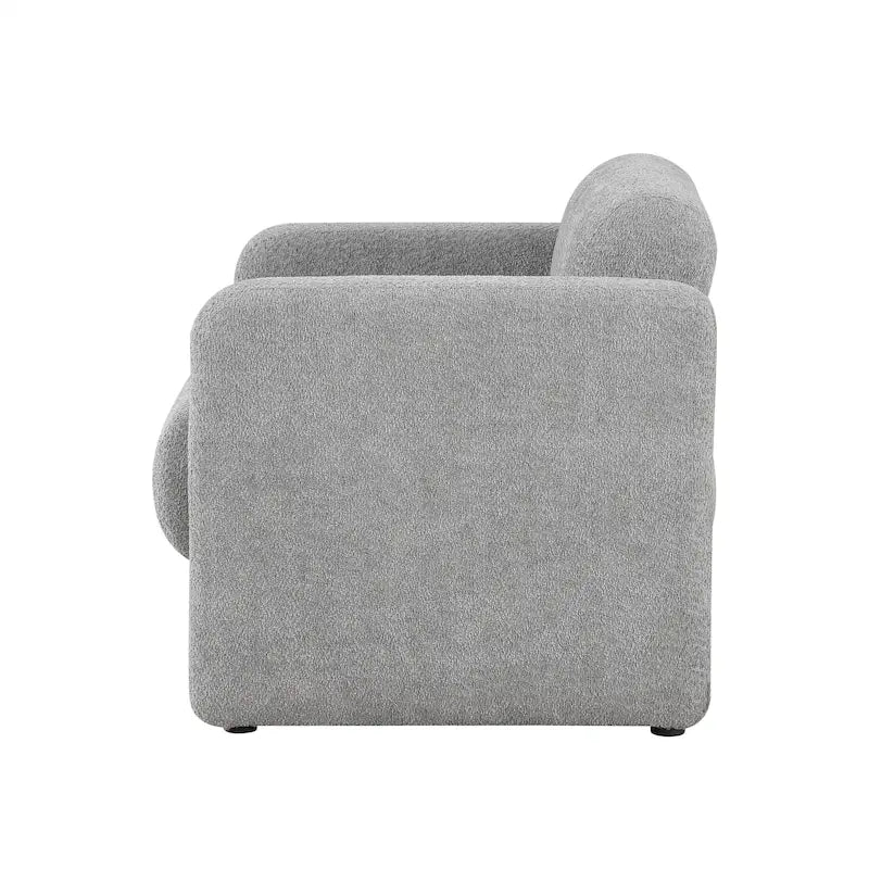 Fauteuil d'appoint Freesia moderne en tissu bouclé avec accoudoirs, fauteuil-canapé une place rembourré par Furniture of America