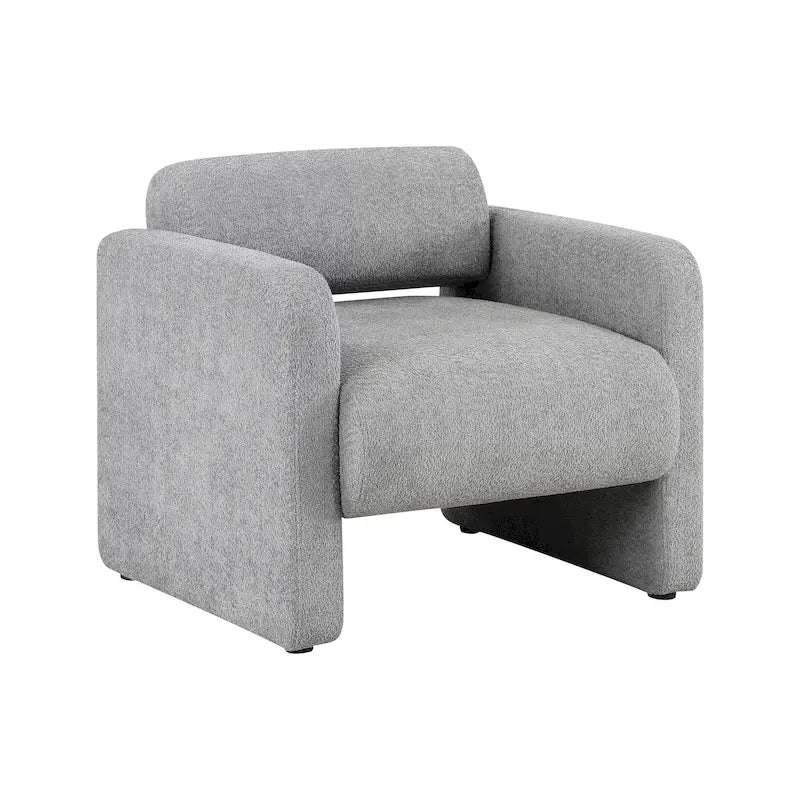 Fauteuil d'appoint Freesia moderne en tissu bouclé avec accoudoirs, fauteuil-canapé une place rembourré par Furniture of America