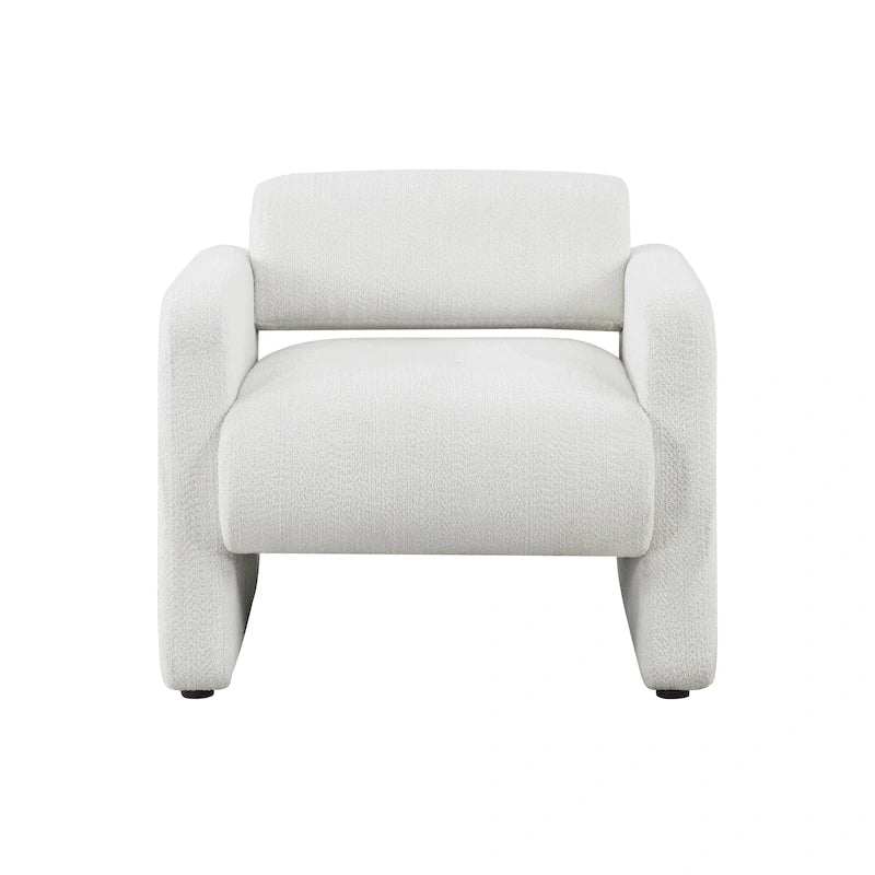 Fauteuil d'appoint Freesia moderne en tissu bouclé avec accoudoirs, fauteuil-canapé une place rembourré par Furniture of America