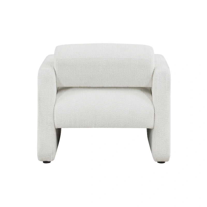 Fauteuil d'appoint Freesia moderne en tissu bouclé avec accoudoirs, fauteuil-canapé une place rembourré par Furniture of America