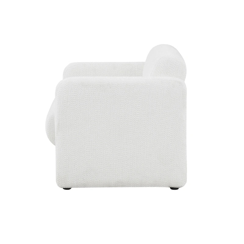 Fauteuil d'appoint Freesia moderne en tissu bouclé avec accoudoirs, fauteuil-canapé une place rembourré par Furniture of America
