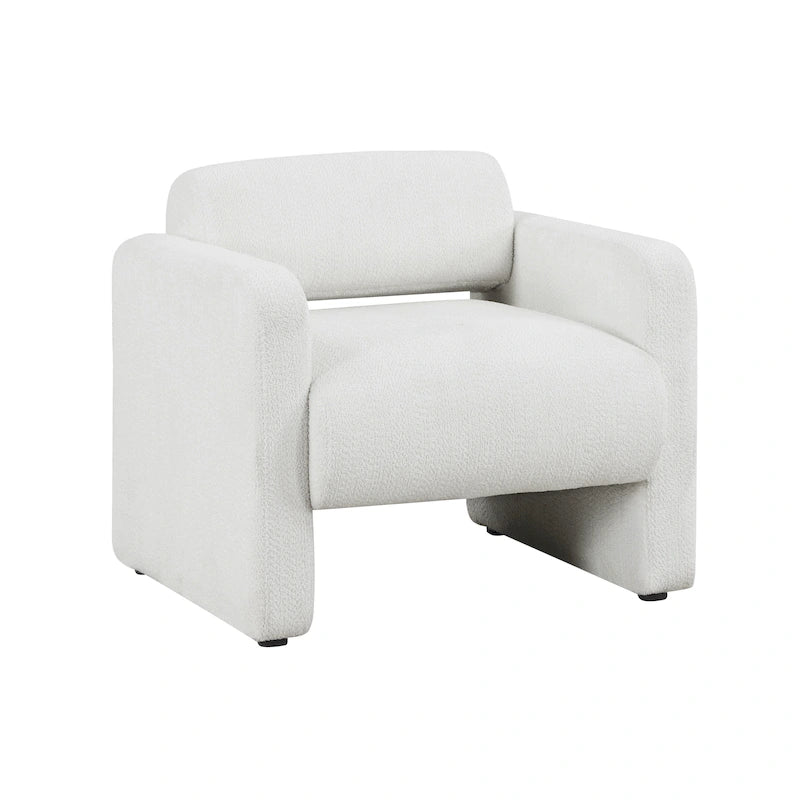 Fauteuil d'appoint Freesia moderne en tissu bouclé avec accoudoirs, fauteuil-canapé une place rembourré par Furniture of America