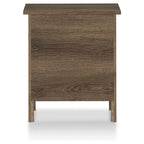 Table de chevet Mulgrew rustique en noyer vieilli, à 3 tiroirs, par Carbon Loft