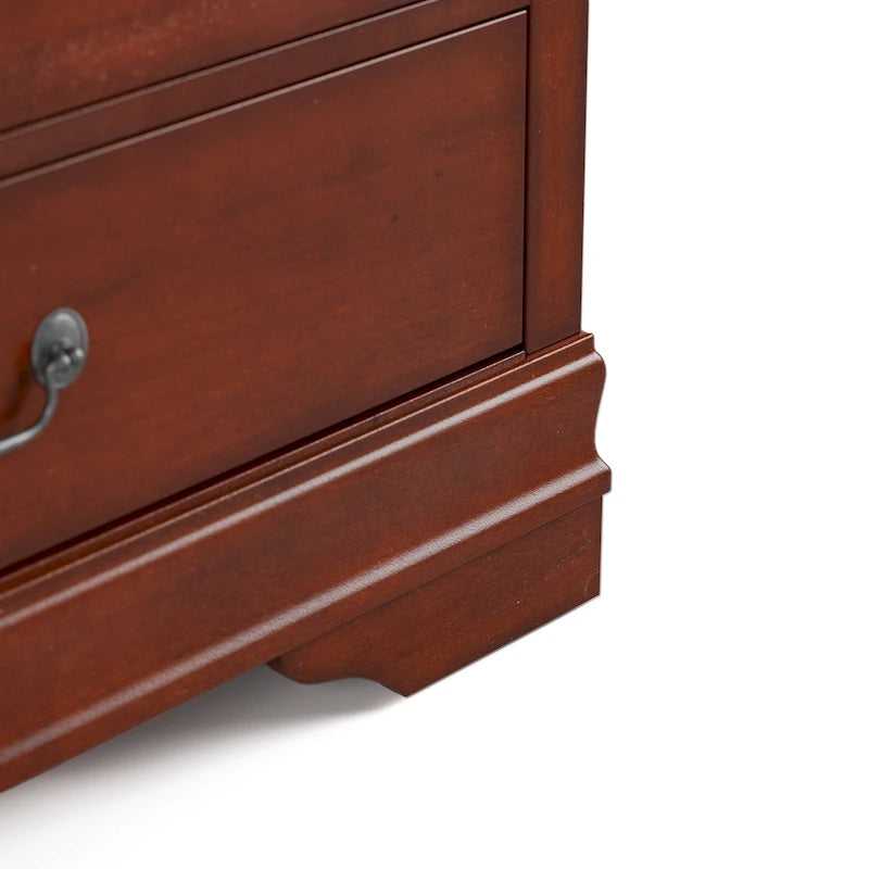 Commode traditionnelle à 6 tiroirs en bois massif Devi de Furniture of America