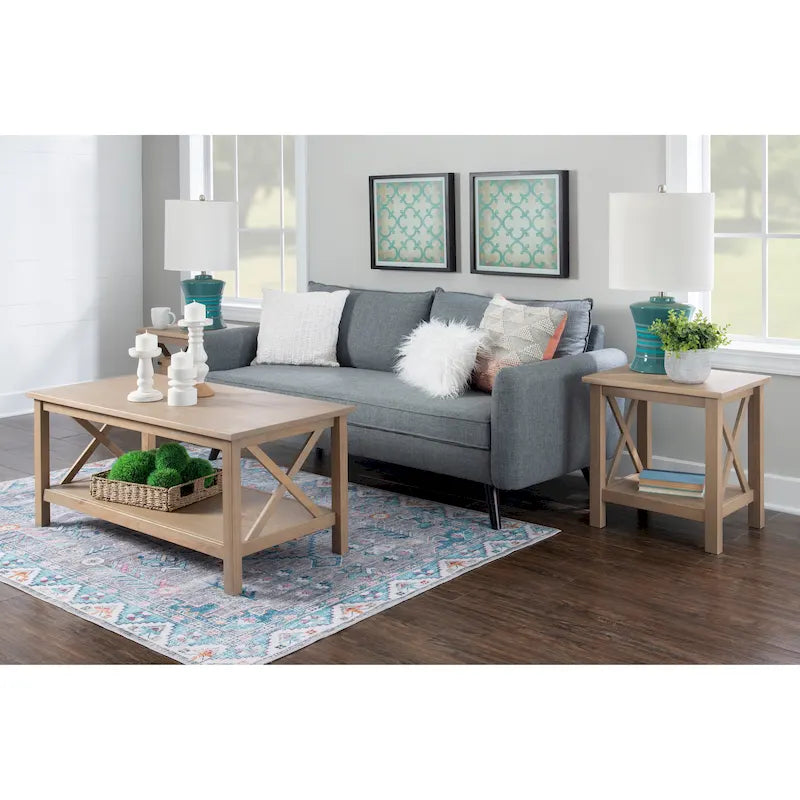 Table d'appoint Ripplewood Farmhouse à piètement en X