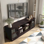 Meuble TV multifonctionnel Dellie Contemporary Espresso 71 pouces de Furniture of America