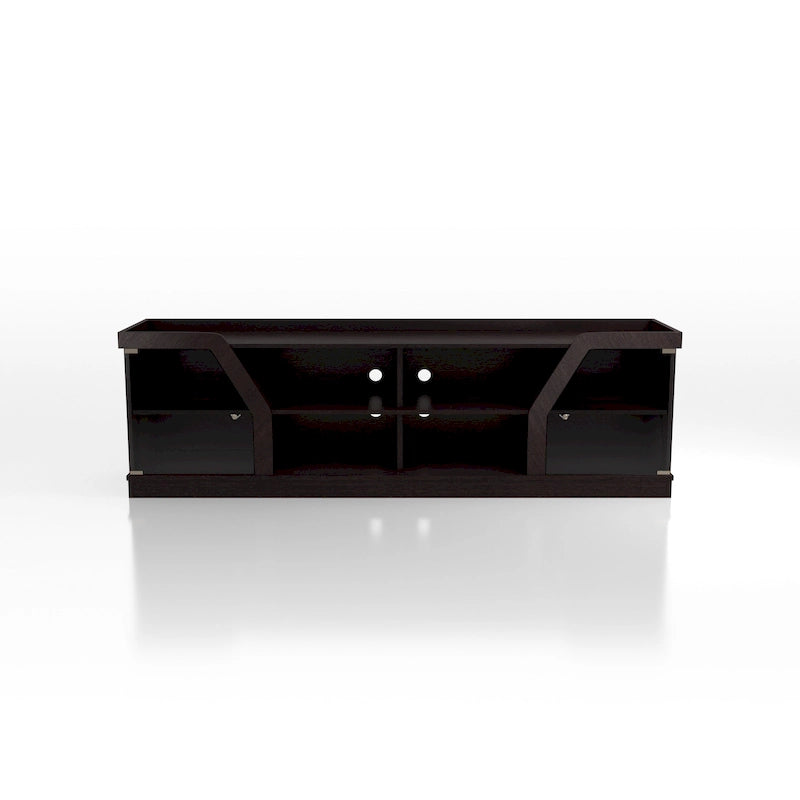 Meuble TV multifonctionnel Dellie Contemporary Espresso 71 pouces de Furniture of America