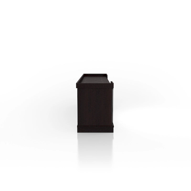 Meuble TV multifonctionnel Dellie Contemporary Espresso 71 pouces de Furniture of America
