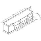 Meuble TV multifonctionnel Dellie Contemporary Espresso 71 pouces de Furniture of America
