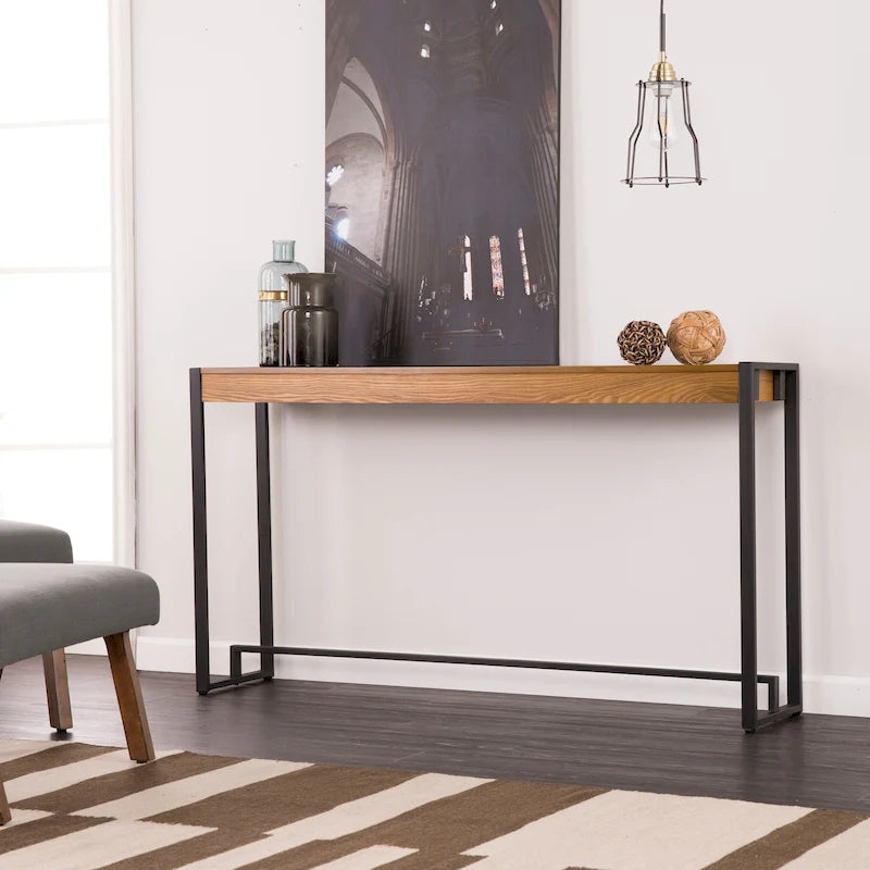 Table console industrielle étroite moderne Macen de SEI Furniture