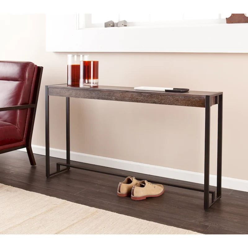 Table console industrielle étroite moderne Macen de SEI Furniture