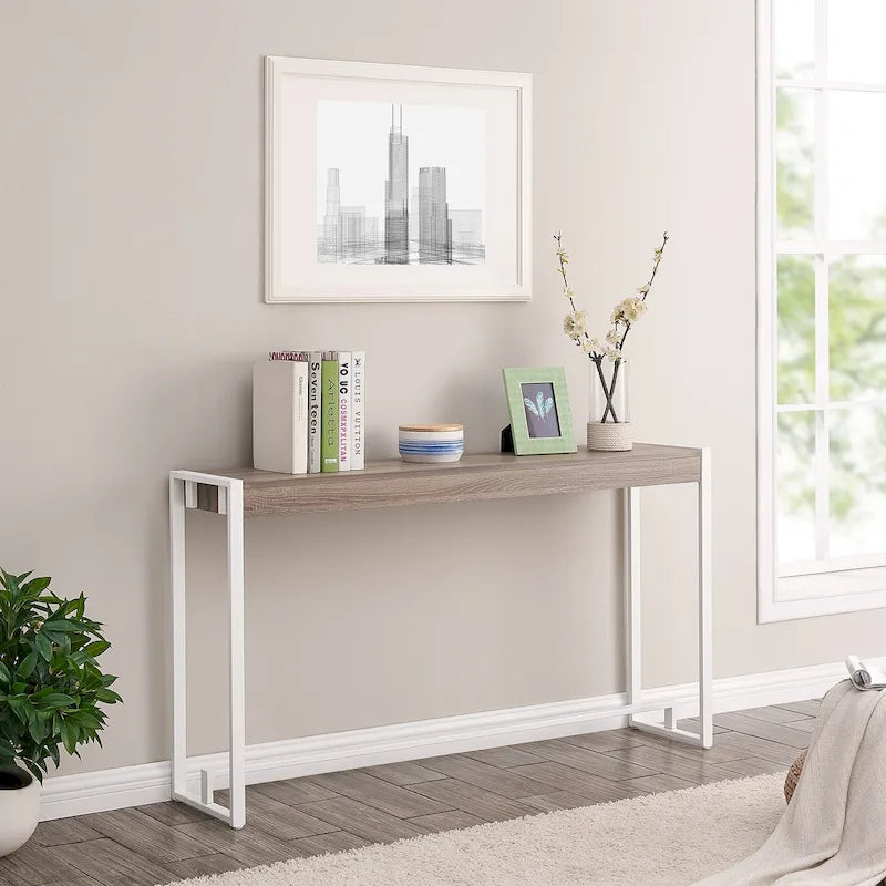 Table console industrielle étroite moderne Macen de SEI Furniture
