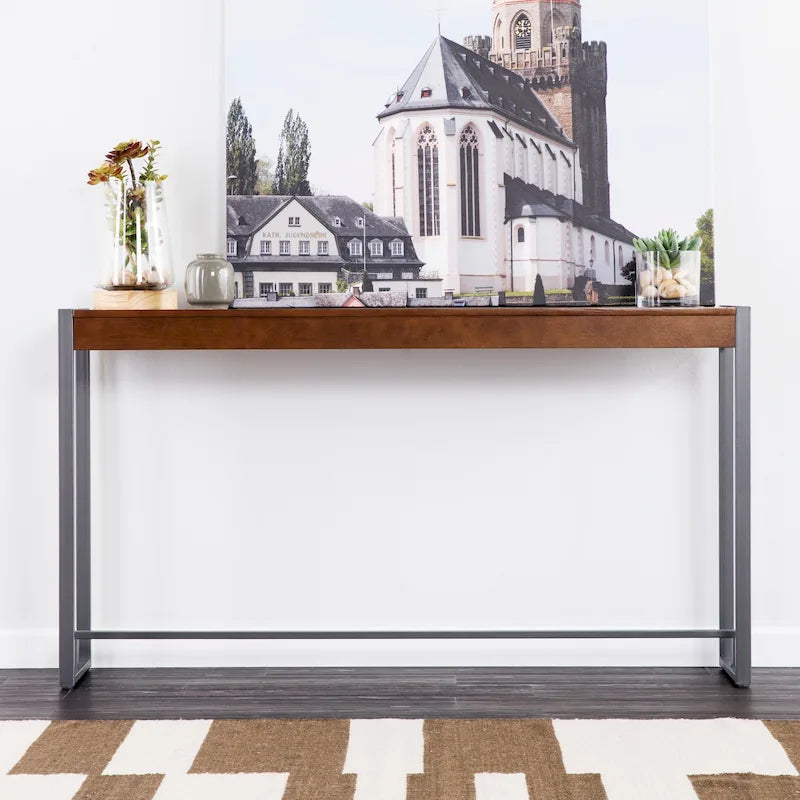 Table console industrielle étroite moderne Macen de SEI Furniture