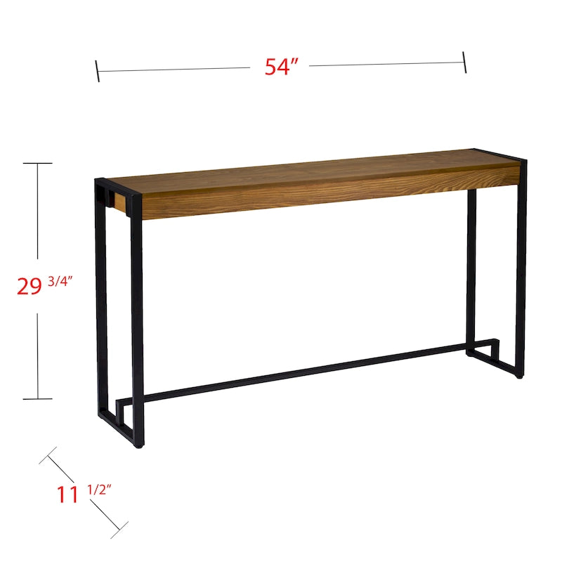 Table console industrielle étroite moderne Macen de SEI Furniture