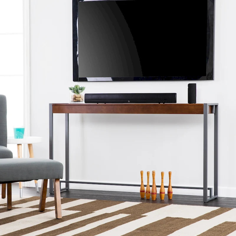 Table console industrielle étroite moderne Macen de SEI Furniture