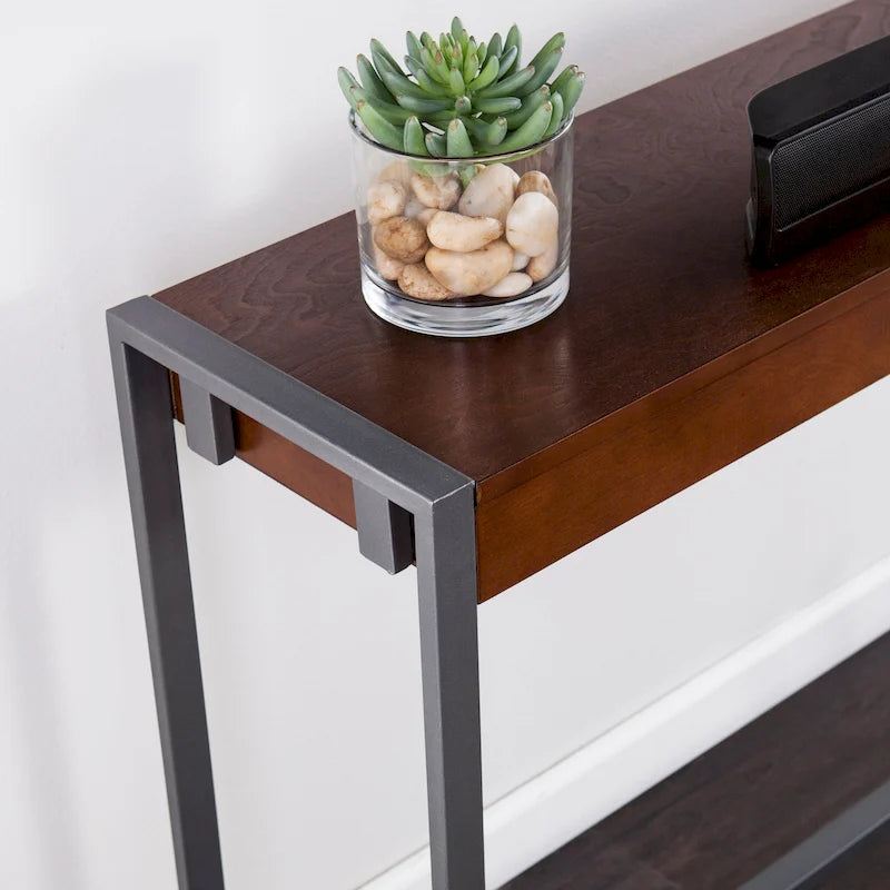 Table console industrielle étroite moderne Macen de SEI Furniture