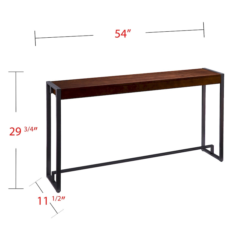 Table console industrielle étroite moderne Macen de SEI Furniture