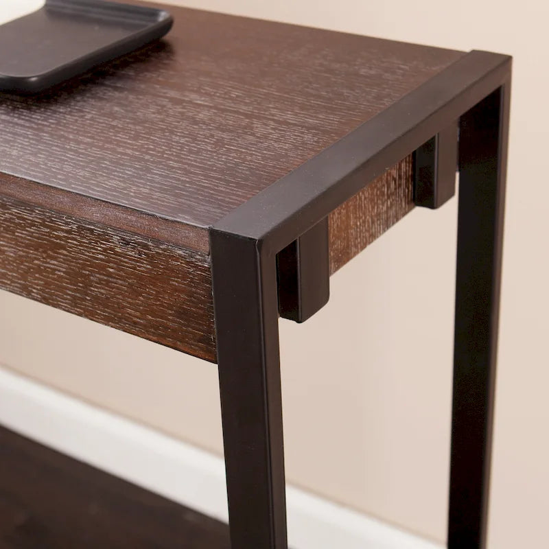 Table console industrielle étroite moderne Macen de SEI Furniture