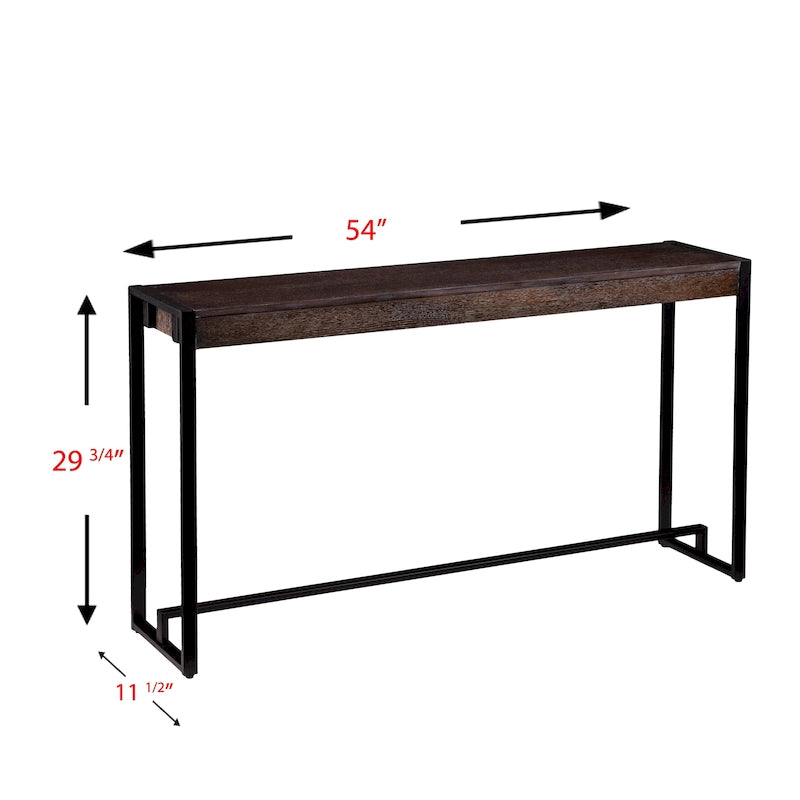 Table console industrielle étroite moderne Macen de SEI Furniture