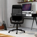 Chaise de bureau pivotante ergonomique Sykes, en tissu contemporain et réglable en hauteur, par Furniture of America