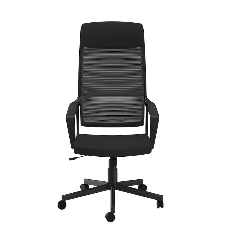 Chaise de bureau pivotante ergonomique Sykes, en tissu contemporain et réglable en hauteur, par Furniture of America