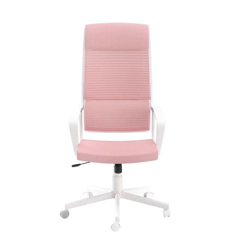 Chaise de bureau pivotante ergonomique Sykes, en tissu contemporain et réglable en hauteur, par Furniture of America