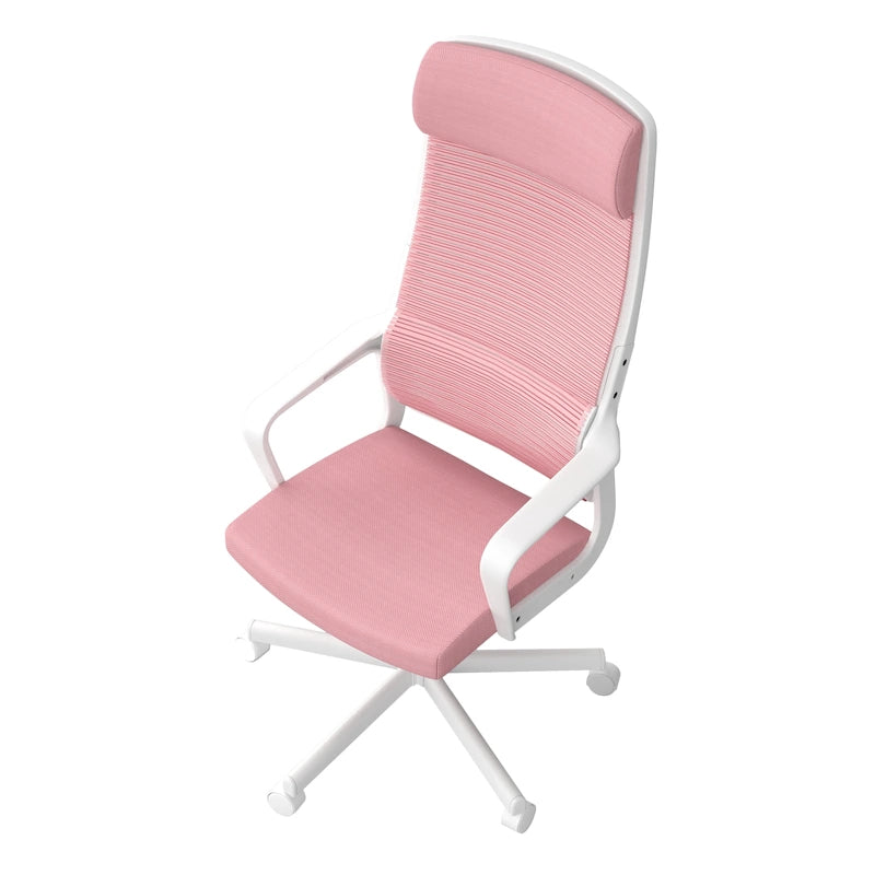 Chaise de bureau pivotante ergonomique Sykes, en tissu contemporain et réglable en hauteur, par Furniture of America