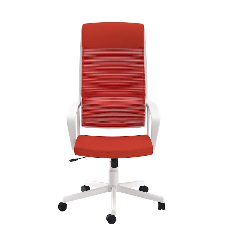 Chaise de bureau pivotante ergonomique Sykes, en tissu contemporain et réglable en hauteur, par Furniture of America