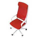 Chaise de bureau pivotante ergonomique Sykes, en tissu contemporain et réglable en hauteur, par Furniture of America