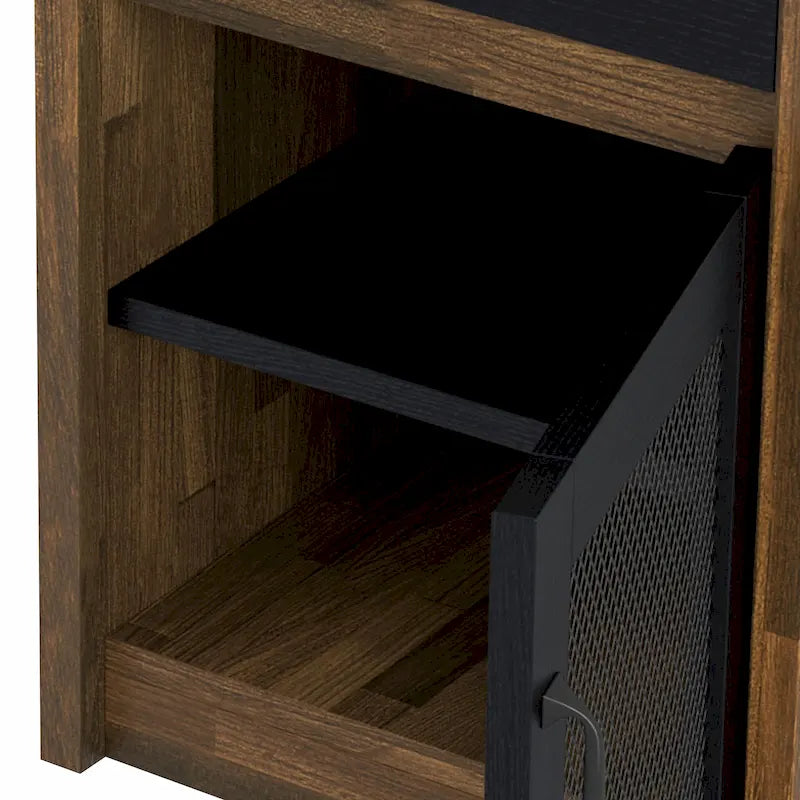 Bureau d'angle en L DH BASIC Urban 63 pouces avec rangements multiples, par Denhour