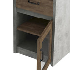 Bureau d'angle en L DH BASIC Urban 63 pouces avec rangements multiples, par Denhour
