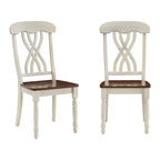 Chaises de salle à manger antiques bicolores Brunico (lot de 2)