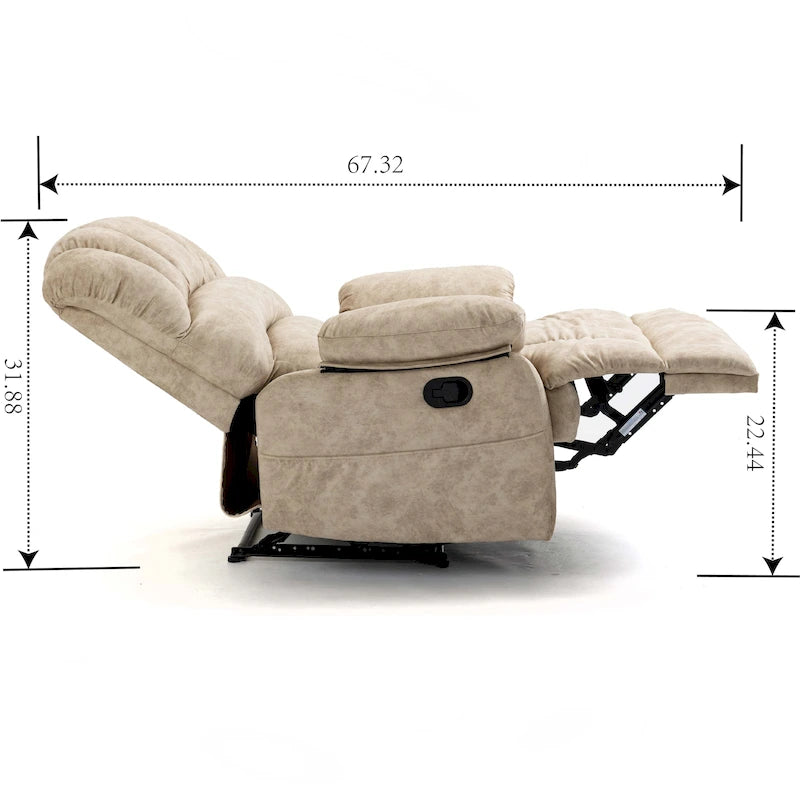 Grand fauteuil inclinable manuel rembourré