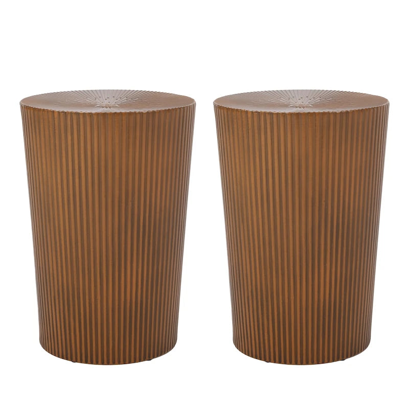 Tables d'appoint Langseth Iron Sunburst (lot de 2) par Christopher Knight Home