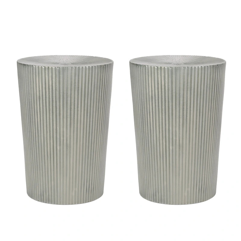 Tables d'appoint Langseth Iron Sunburst (lot de 2) par Christopher Knight Home