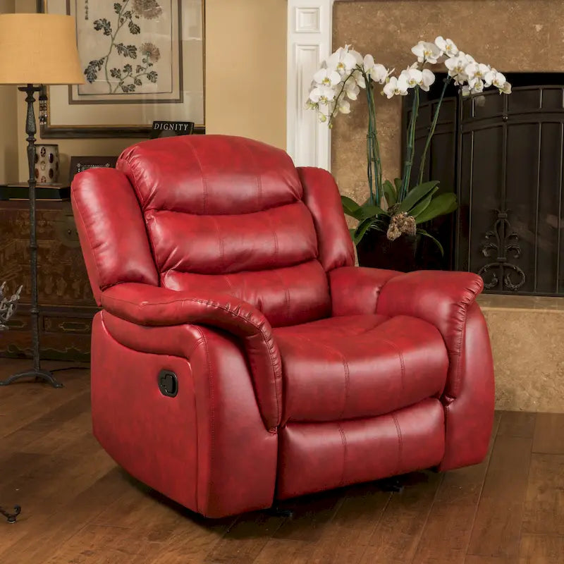 Fauteuil inclinable à bascule Hawthorne en similicuir de Christopher Knight Home