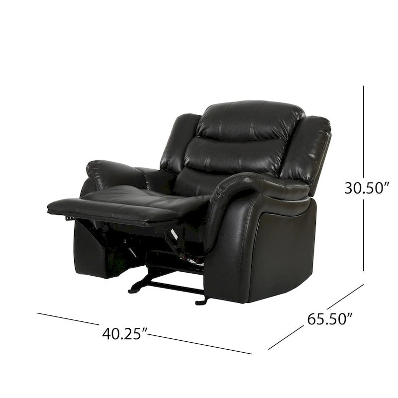 Fauteuil inclinable à bascule Hawthorne en similicuir de Christopher Knight Home
