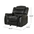 Fauteuil inclinable à bascule Hawthorne en similicuir de Christopher Knight Home
