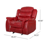 Fauteuil inclinable à bascule Hawthorne en similicuir de Christopher Knight Home