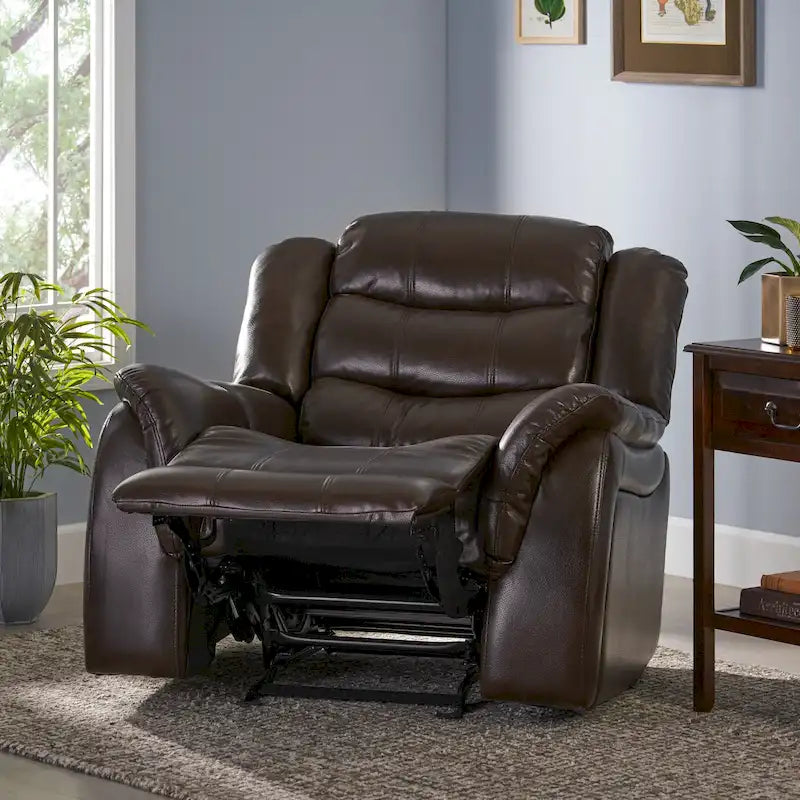 Fauteuil inclinable à bascule Hawthorne en similicuir de Christopher Knight Home