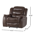 Fauteuil inclinable à bascule Hawthorne en similicuir de Christopher Knight Home