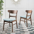 Chaises de salle à manger Abrielle en bois d'hévéa, style moderne du milieu du siècle (lot de 2), par Christopher Knight Home