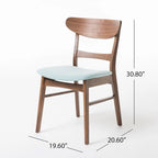 Chaises de salle à manger Abrielle en bois d'hévéa, style moderne du milieu du siècle (lot de 2), par Christopher Knight Home