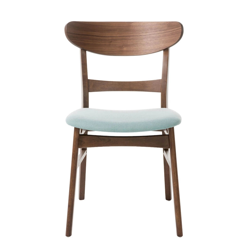 Chaises de salle à manger Abrielle en bois d'hévéa, style moderne du milieu du siècle (lot de 2), par Christopher Knight Home