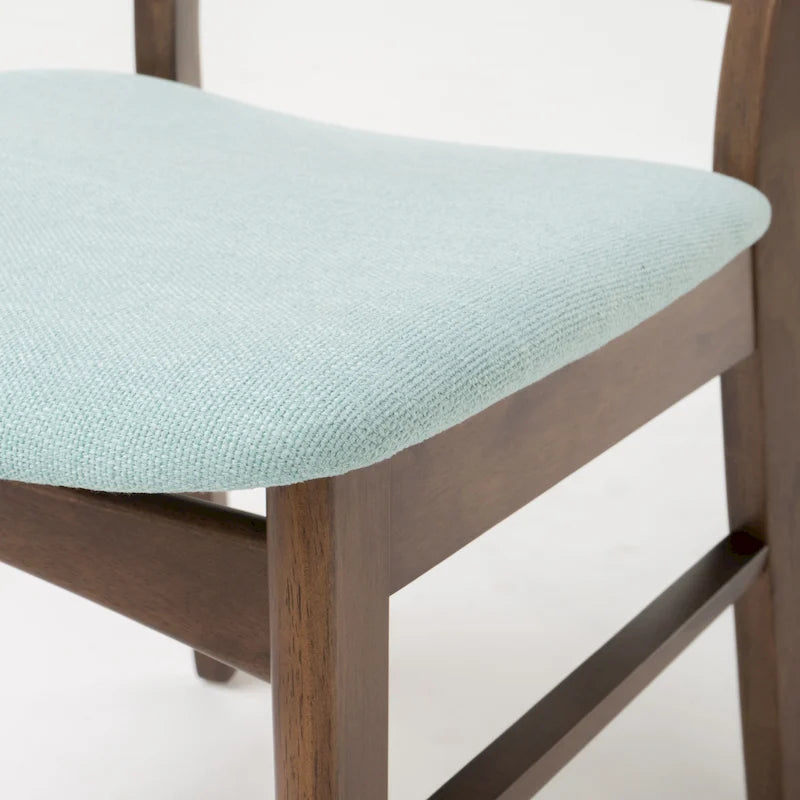 Chaises de salle à manger Abrielle en bois d'hévéa, style moderne du milieu du siècle (lot de 2), par Christopher Knight Home